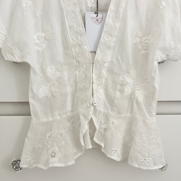 All That Remains Embroidered Cotton Lilou Top NWT Size 4 - Picture 5 of 9